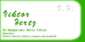 viktor hertz business card